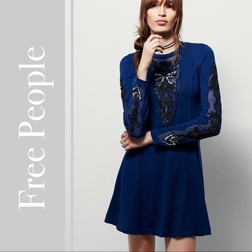 Free People New Romantics Black Forest Dress